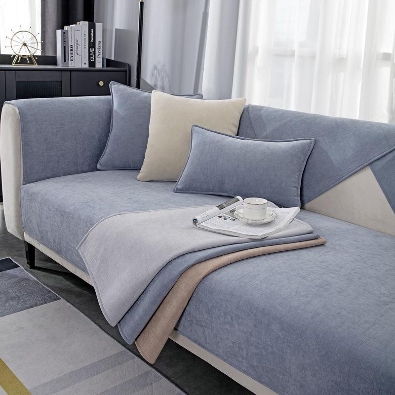 Chenier Nordic Thickened Four-Season Universal Solid Color Simple Modern Non-Slip Sofa Cover Towel Fashion Trend Seat Cushion
