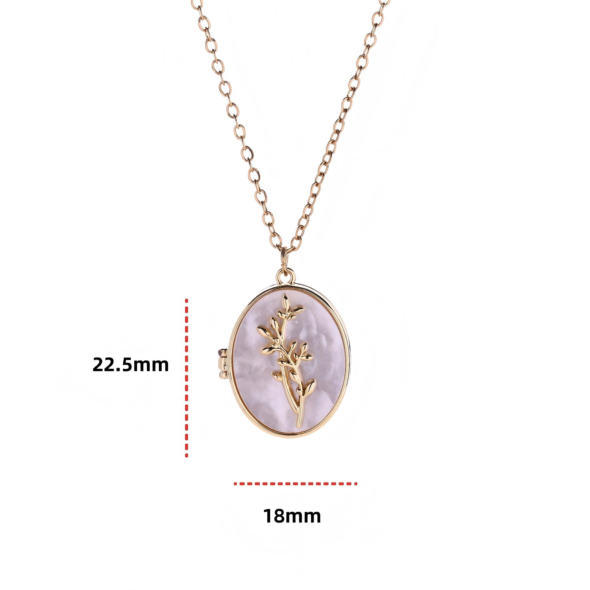 Atoztide Custom Photo Album Necklace For Women Alloy Copper Birth Flower Pendant Chain Picture Locket Personalized Birthday Gift No Photo&December