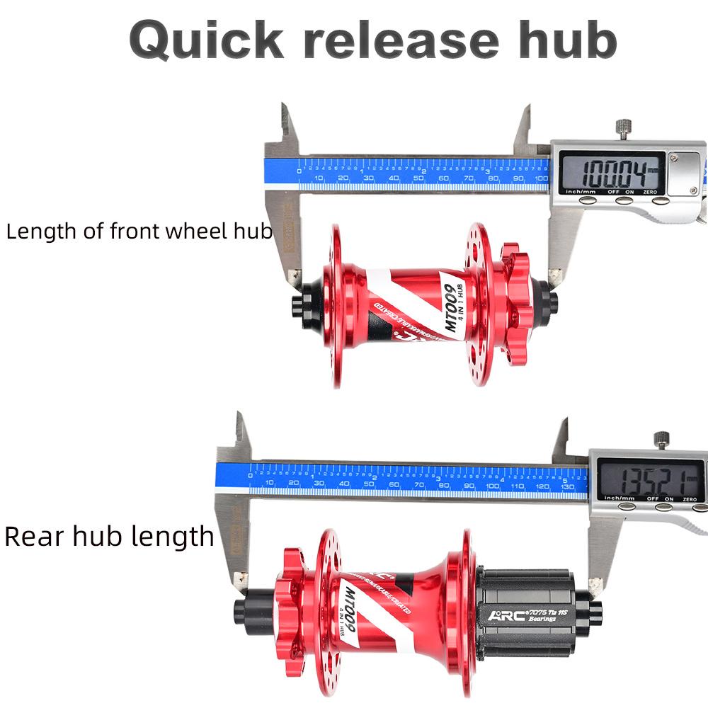 1 Pair MTB Bike Hub Front Rear 8-11 Speed 6 Claws 3 Teeth Disc Brake Hubs with Quick Release Lever