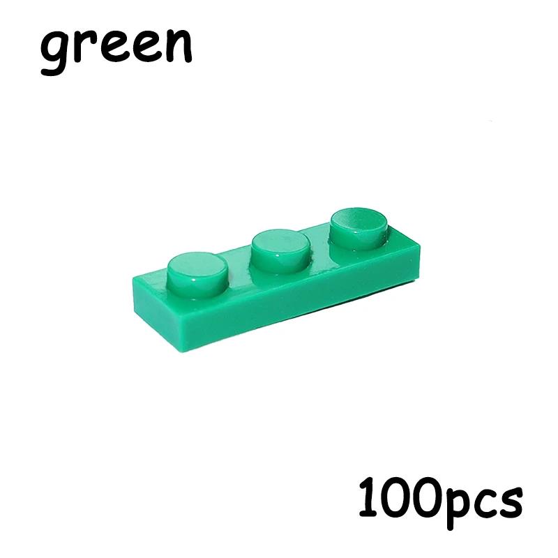 100PCS MOC Assemble Particles 3623 Size 1x3 Bricks Dots 1*3 Building Blocks DIY Educational Creative Toy for Kids