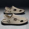 Hand-stitching Dual-Purpose Sandals Men's Super Beach Shoes New Trend Summer Flats New Style Sandals Hollow Out Male Slippers