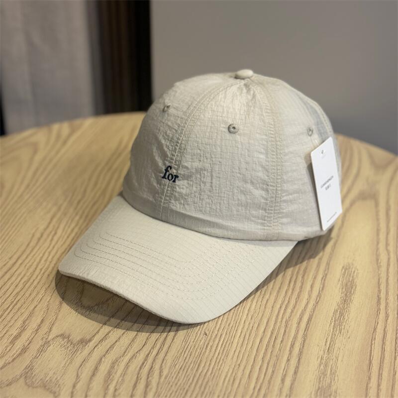 Simple Small Letter Embroidery Quick-drying Light and Thin Sunscreen Cap Women's Summer Outdoor Travel Sun Hat Men