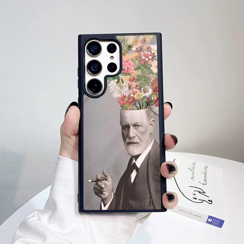 

Sigmund Freud Phone Case For Samsung Galaxy S26 S25 S24 S23 S22 S21 S20 FE Edge Pro Plus Ultra PC+TPU Cover Galaxy S26 Ultra