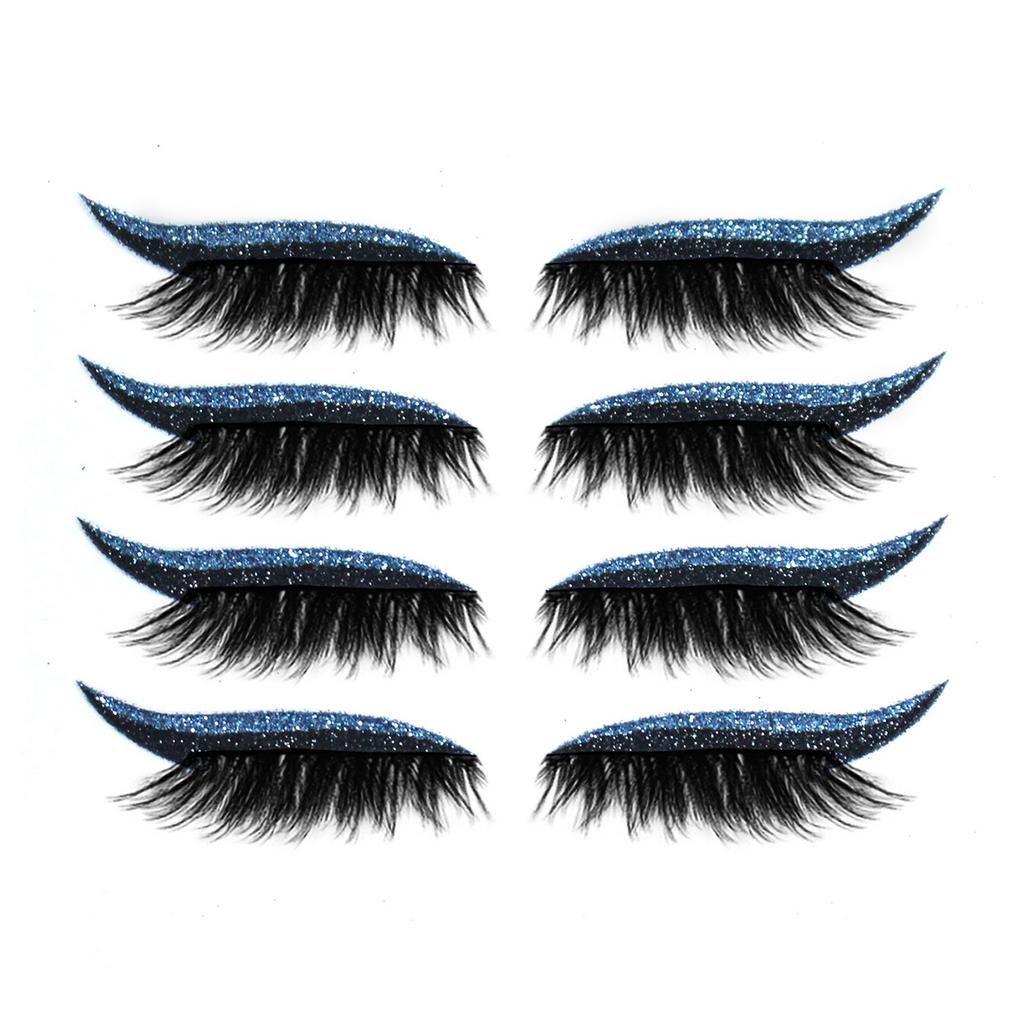 European And American Glitter Self Adhesive Eyeshadow Stickers Double Eyelid False Eyelashes Waterproof Party Eye Makeup Stickers