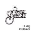 Gifts For Women Charms Bulk Family Member Heart Tags Charms Pendant Souvenir Male Pendant