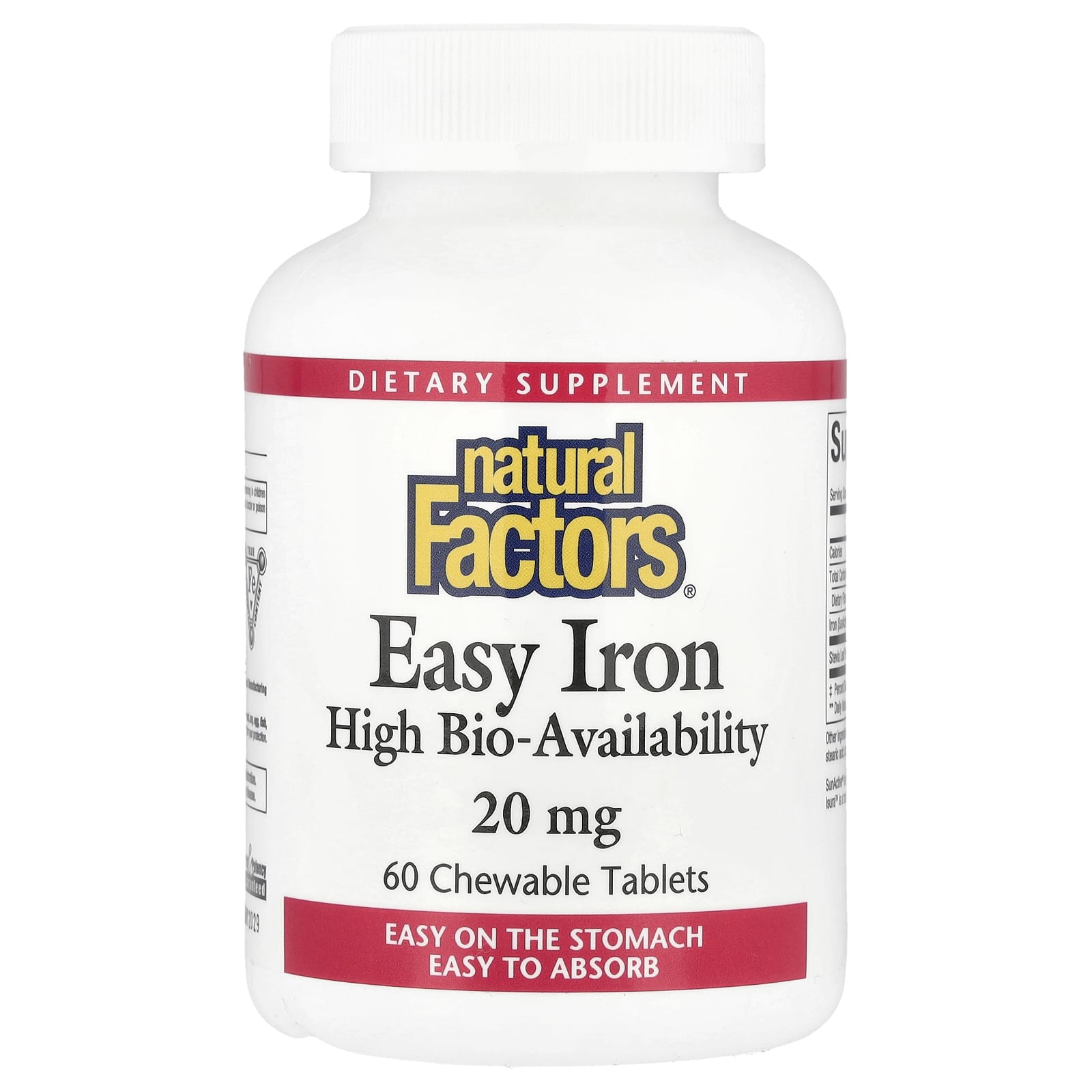 

Easy Iron, 20Mg, Chewable 60 Tablets