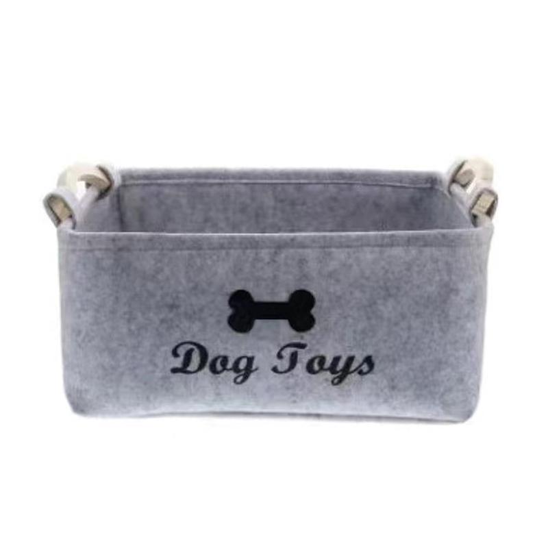 Toy Dog Basket Pet Storage Box Bin Organizer Toys Cat Accessory Container Bins Felt Baskets Containers Organizer