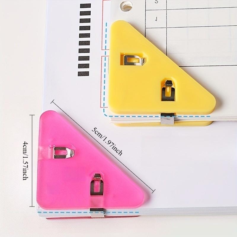 5 multifunctional triangle clips designed for organizing study materials, documents, and books