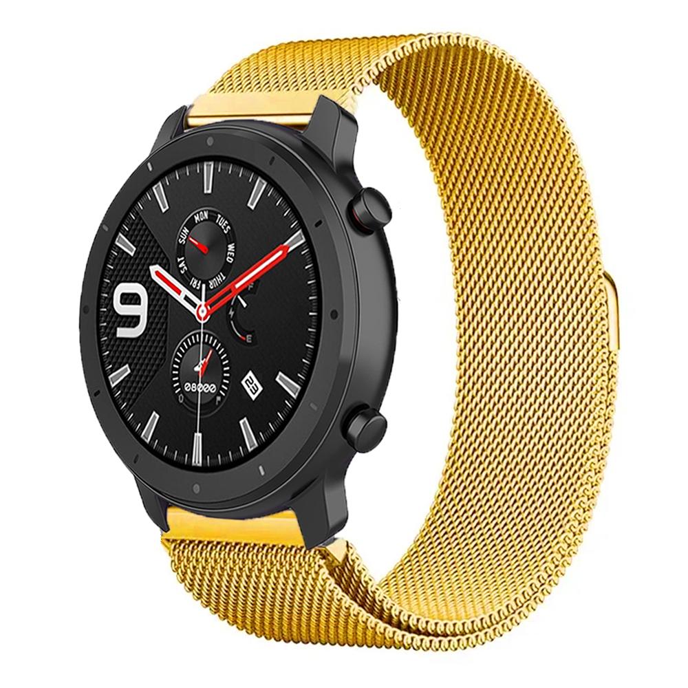 20mm 22mm Magnetic Milanese Strap for Amazfit Active 2/GTS 4 3 mini/GTR 47mm Metal Wristband for Amazfit Balance 2 1/Bip 6 Belt