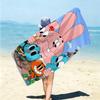 1Pc Bunny Friends Adventure Beach Towel Microfiber Beach Towel Thin Absorbent For Beach Swimming Yoga Bath Sports 0917291