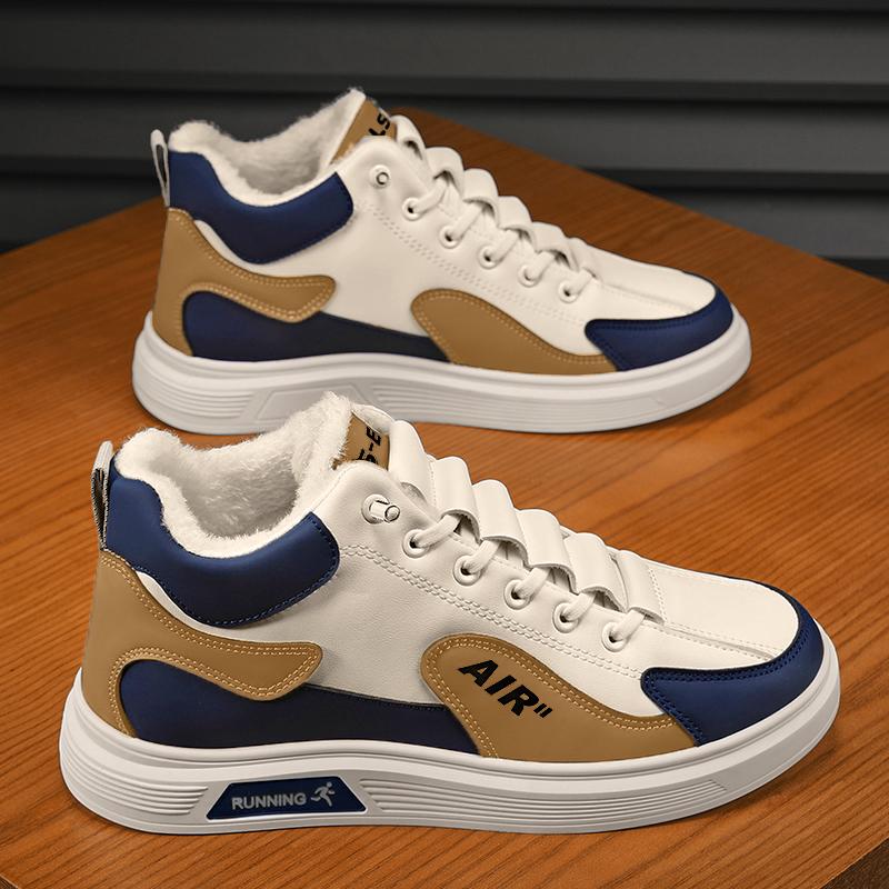 CYYTL Winterfell Warme Herrenschuhe Schnee Sneaker Lässig Leder Plateau Knöchel Outdoor Sport Wandern Walking Designer Luxus Tennis