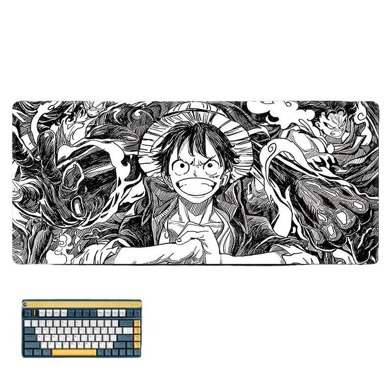

Anime ONE PIECE Leather Mouse Pad Boy Roronoa Zoro Large Size Gaming Keyboard Pad Office Waterproof Stain Resistant Keyboard Pad 30x60x0.2cm