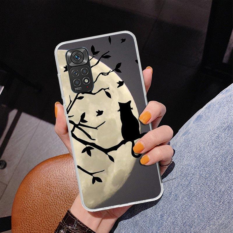 Black Cat Cartoon Cute Phone Case For Xiaomi Redmi Note 15 14 13 12S 12 11 Pro Plus 14S 11S 11E 10 10S 11T 5G Personalized Cover