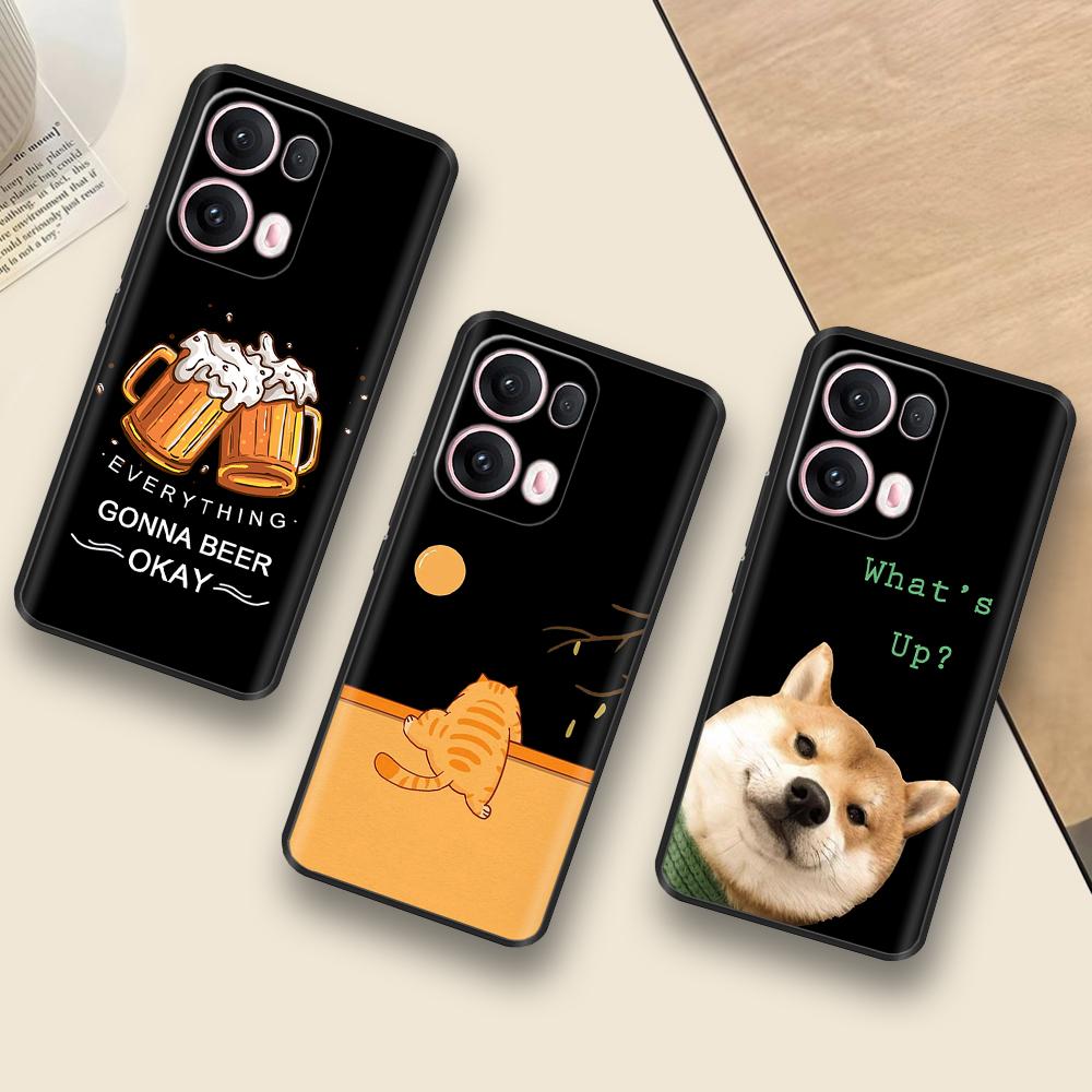 Silicone Case For OPPO Reno 13 Pro Cover CPH2697 PKK110 Cute Cartoon Painted Shockproof Fundas For OPPO Reno 13 5G Reno13 Covers