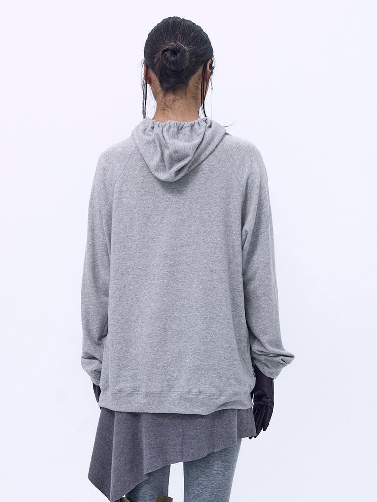 CERRIC Oversized Hood Top _ Gray