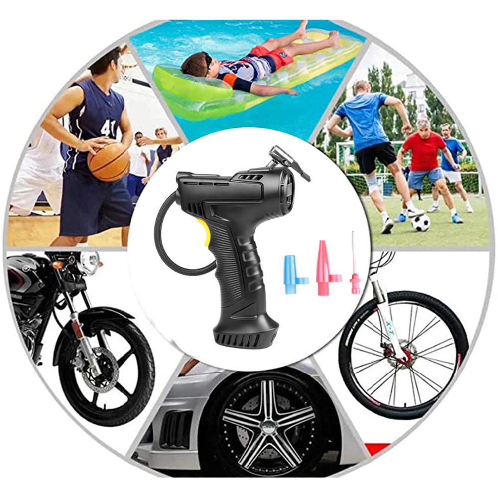 Car Air Compressor 120W Rechargeable Wireless Inflatable Pump Portable Air Pump Car Tire Inflator Digital For Car Bicycle B