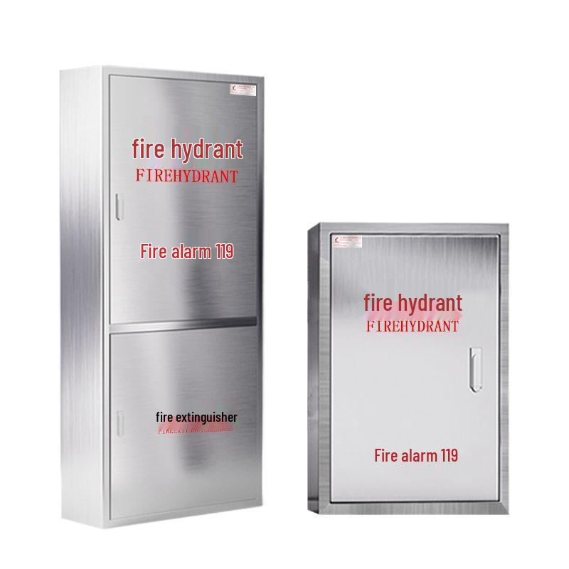 201 Stainless Steel Fire Hydrant Box - Indoor/Outdoor Thickened Fire Equipment Storage Box