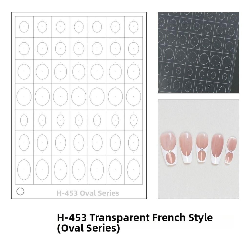 

DIY Hollow French Nail Stickers Self-Adhesive Nail Art Decals Transparent Nail Stickers Nail Art F