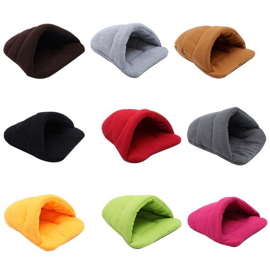 Tykk Fleece Varm Hund Katt Telt Cave Nest Seng Slipper Shape Pet Sovepose