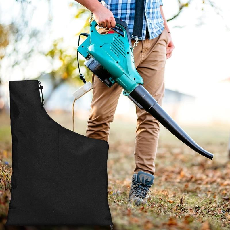 Leaf Blower Bag Replacement Leaf Blower Vacuum Bottom Dump Bag with Zipper Lawn Vacuum Bag for Leaf Blower Vacuum Part