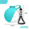2-in-1 Dog Water Bottle Stainless Steel Pets Drinking Bottle with Foldable Bowls Leakproof Water Dispenser for Travel Walking