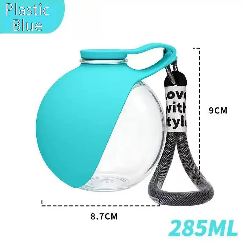 2-in-1 Dog Water Bottle Stainless Steel Pets Drinking Bottle with Foldable Bowls Leakproof Water Dispenser for Travel Walking
