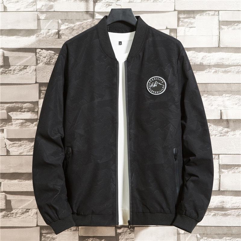 

Men s Plus Size Windproof Baseball Collar Jacket - Casual & Versatile for Spring & Autumn 4XL (180-199 jin)