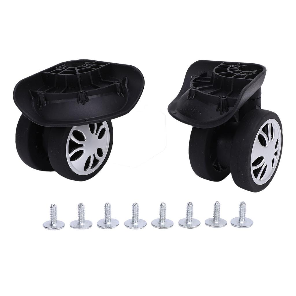 1 Pair Luggage Suitcase Wheels ABS Silent Universal Travel Suitcase Replacement Casters Wheels for DIY Repair