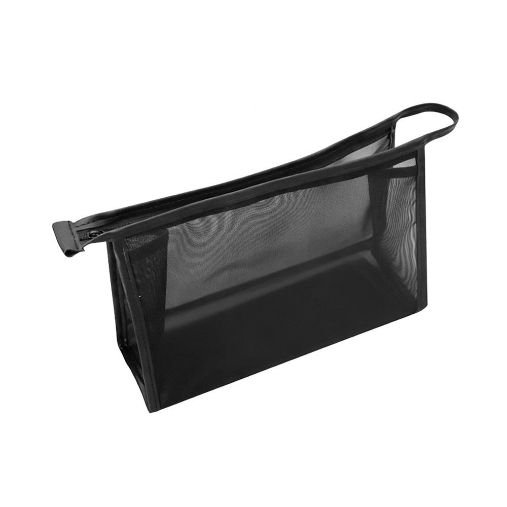 Mesh Transparent Makeup Bag Large Capacity Portable Lipstick Storage Bag Simple Style Toiletries Bag Cosmetic Storage