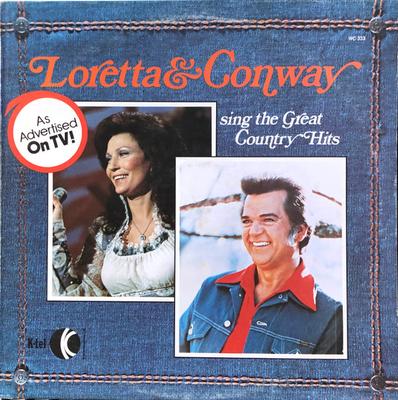 LP Record CONWAY TWITTY & LORETTA LYNN - Sing The Great Country Hits WC333 K-Tel 1977 Canada Folk Used