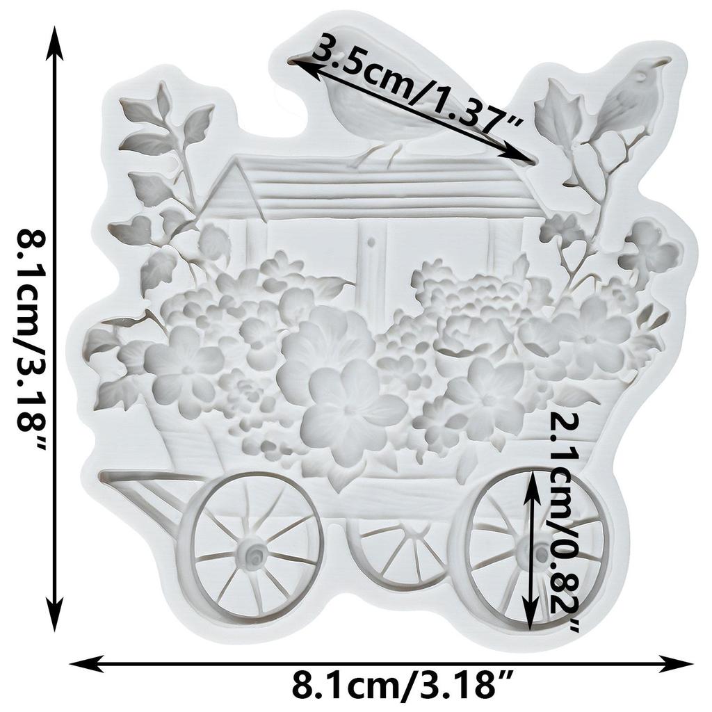 Birds Silicone Molds Flower Fondant Mold Cake Decorating Tools Cupcake Topper Candy Chocolate Gumpaste Mold