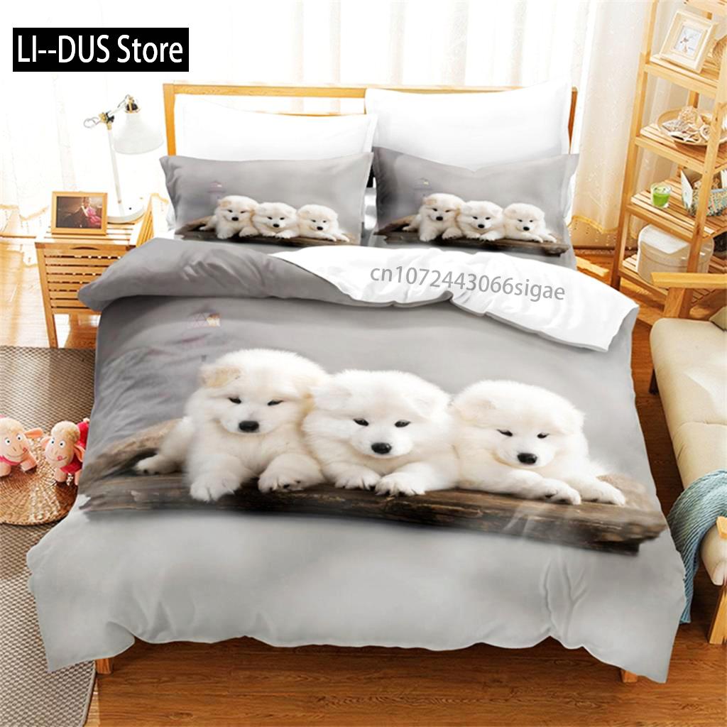Cute Animals Dogs Bedding Set Duvet Cover Set 3d Bedding Digital Printing Queen Size Bedding Set Fashion Design