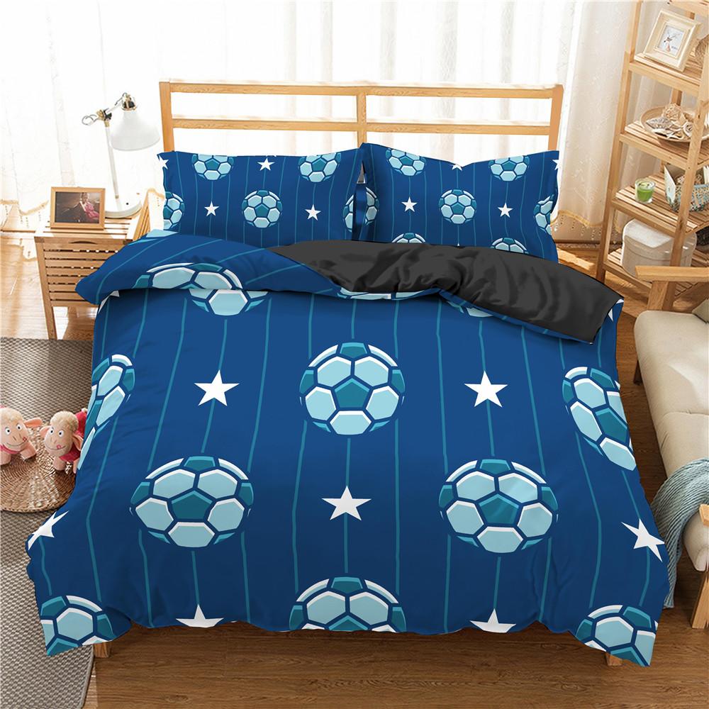 Luxury Basketball Football Printed Bedding Set Queen King Quilt Cover Pillowcase Sport Duvet Cover Comforter Cover