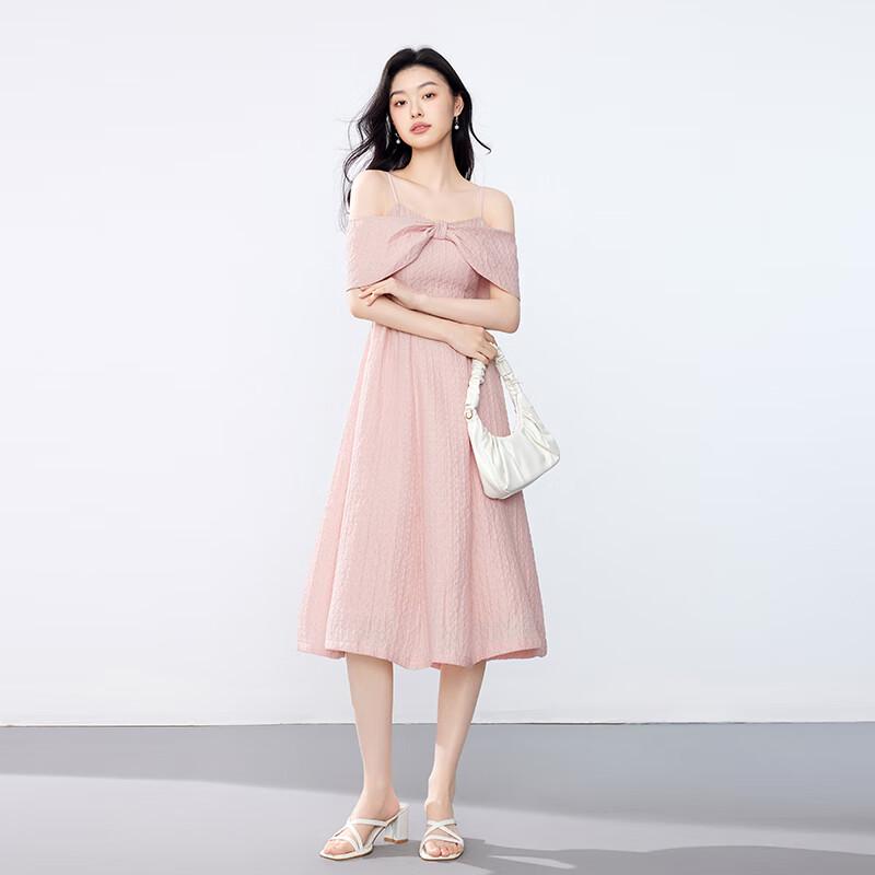 JOY SPEAKER 2025 Summer Off-Shoulder Elegant Midi Dress