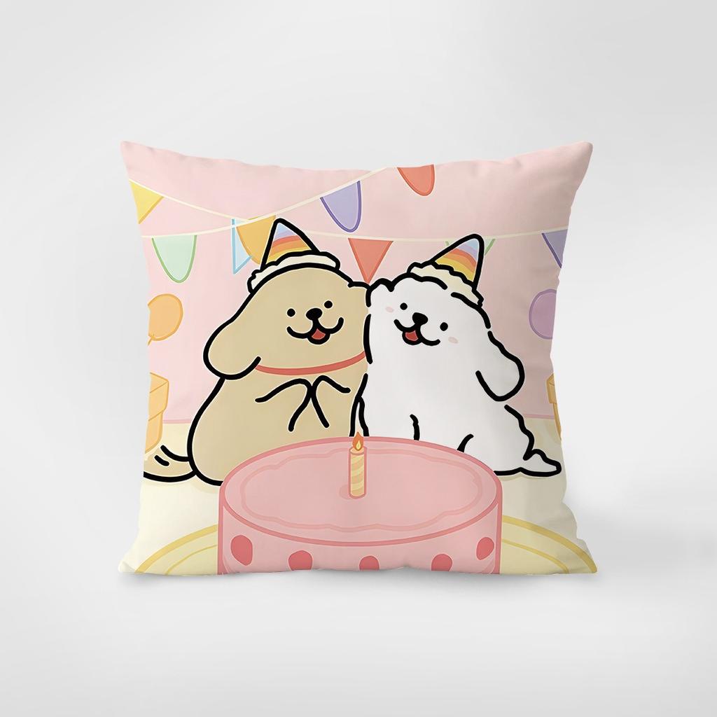 Cute Dog Pattern Pillowcase Interior Decoration Office Living Room Home Pillowcase