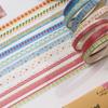 10 Roll Retro Striped Washi Tape Set Masking Tape for Scrapbooking Journal DIY Craft