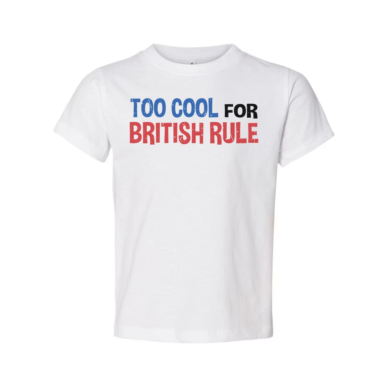 

Too Cool For British Rule Graphic Tee Unisex United States Pride Shirt With Vint 3XL