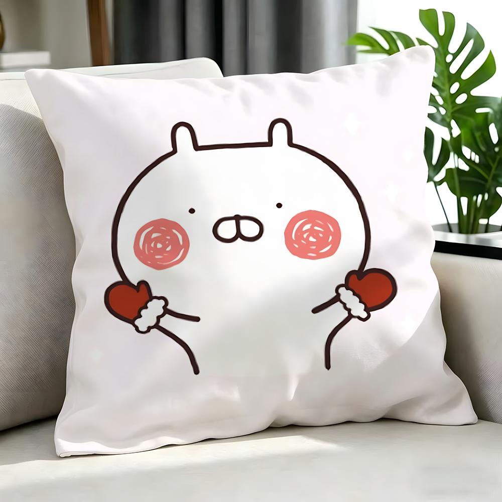 cute Usamaru Cushion Cover Cushion Cover Set 4Pcs 50x50 45x45 40x40 Pillowcase Decorative Sofa Home Decor