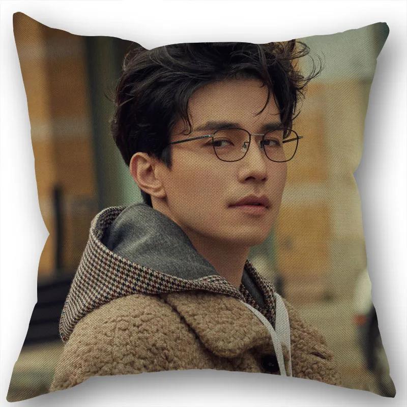 Nice Lee Dong Wook KPOP Pillowcase Cotton Linen Fabric Square Zipper Pillowcase New 45X45cm Wedding Decorative Pillow Cover 1210