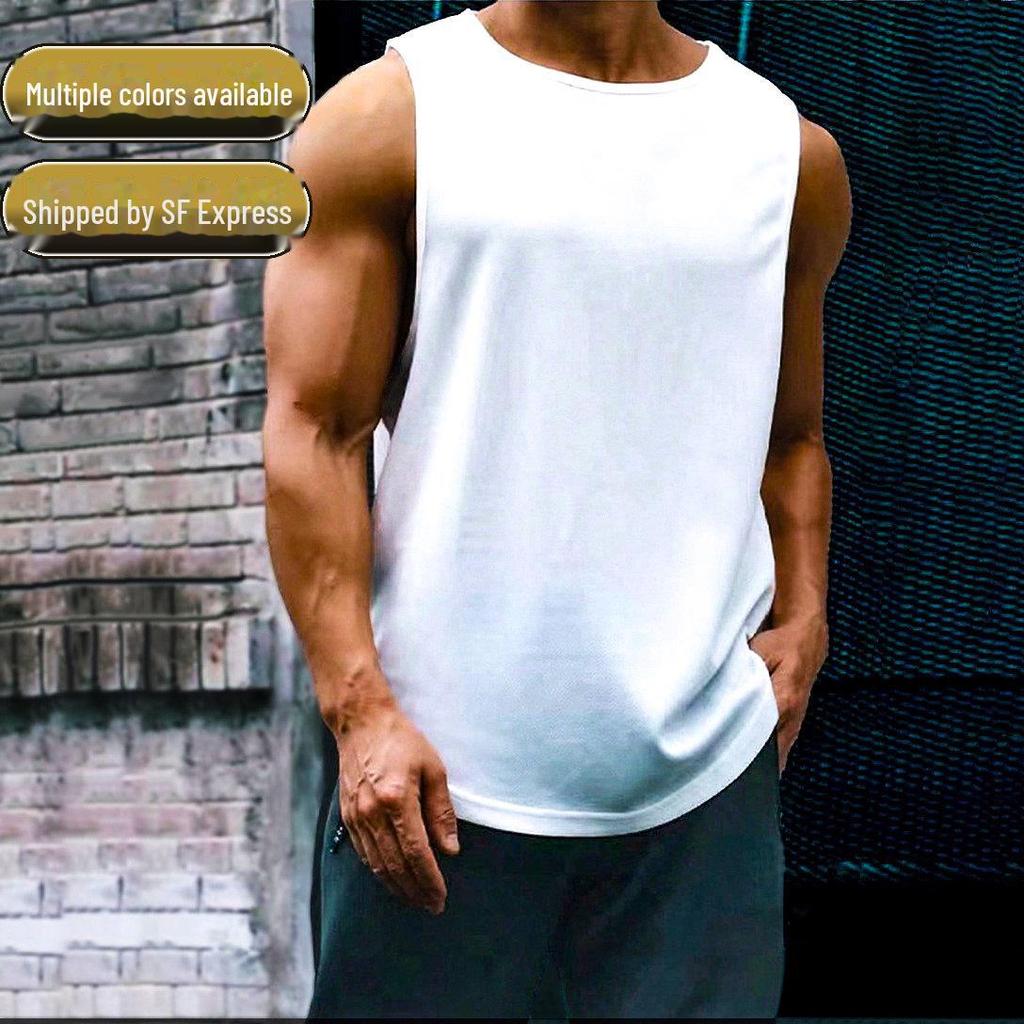 Men's Summer Loose Quick-Drying Sleeveless Vest for Outdoor Running and Sports