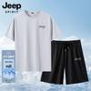 JEEP SPIRIT Men's Ice Silk Quick-Dry T-shirt and Shorts Set