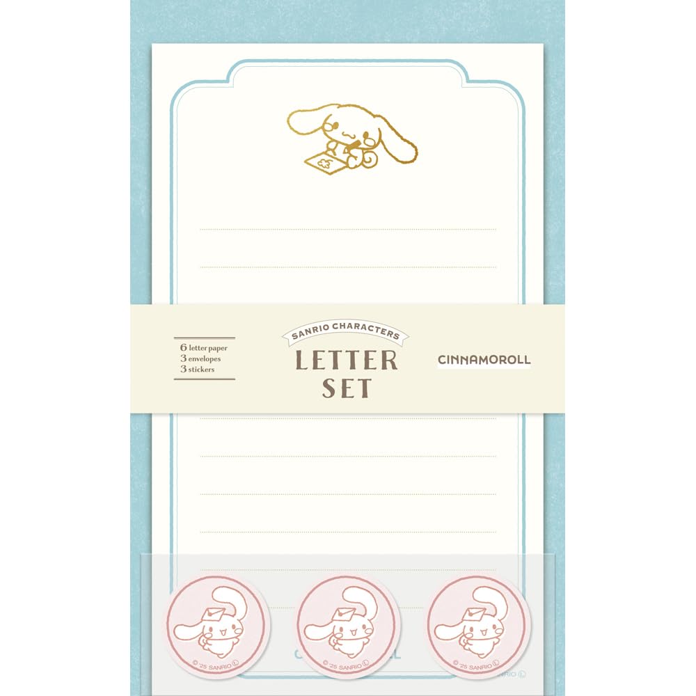Furukawa Paper Letter Mini Letter Sanrio Characters Cinnamoroll SS80 Co. Set, Foil-Stamped Set,