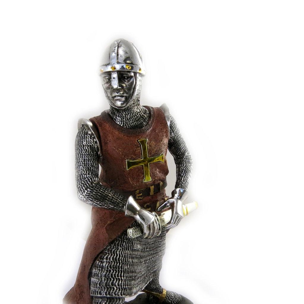 Les Trésors De Lily [M0557] - Figurine 'Chevalier Templier' marron argenté