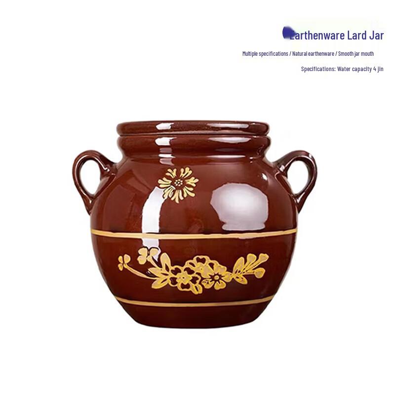 Traditional Earthenware Food Storage Jars with Lids