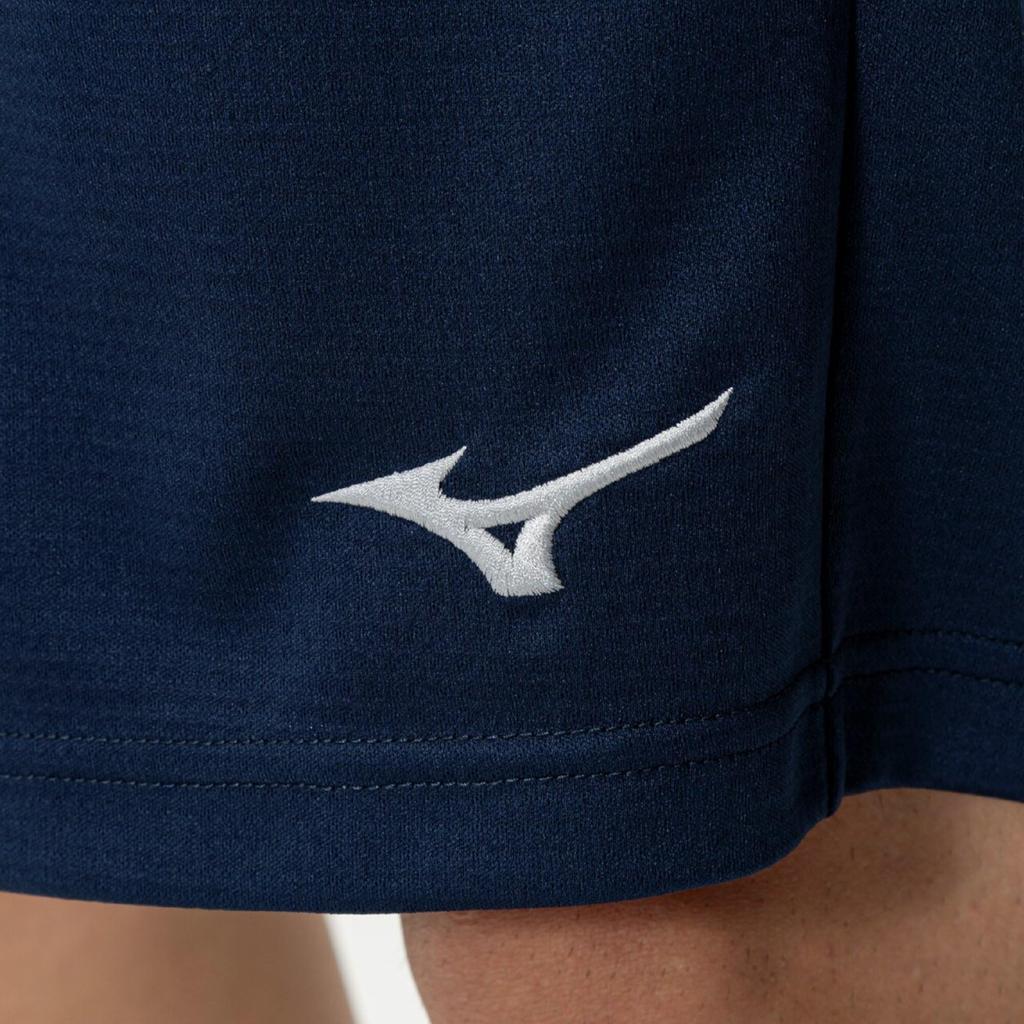 Mizuno Training Wear Navidry Knit Current Model Dress L Shorts, Shorts, Sweat-Absorbent, Quick-Drying, UV, UPF15, (32MDC190), Men's Navy/Silver,