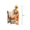 1/64 Diorama Figure Miniature Beach Surfing Scene Handpainted Lounge Chair Model for Fariy Garden