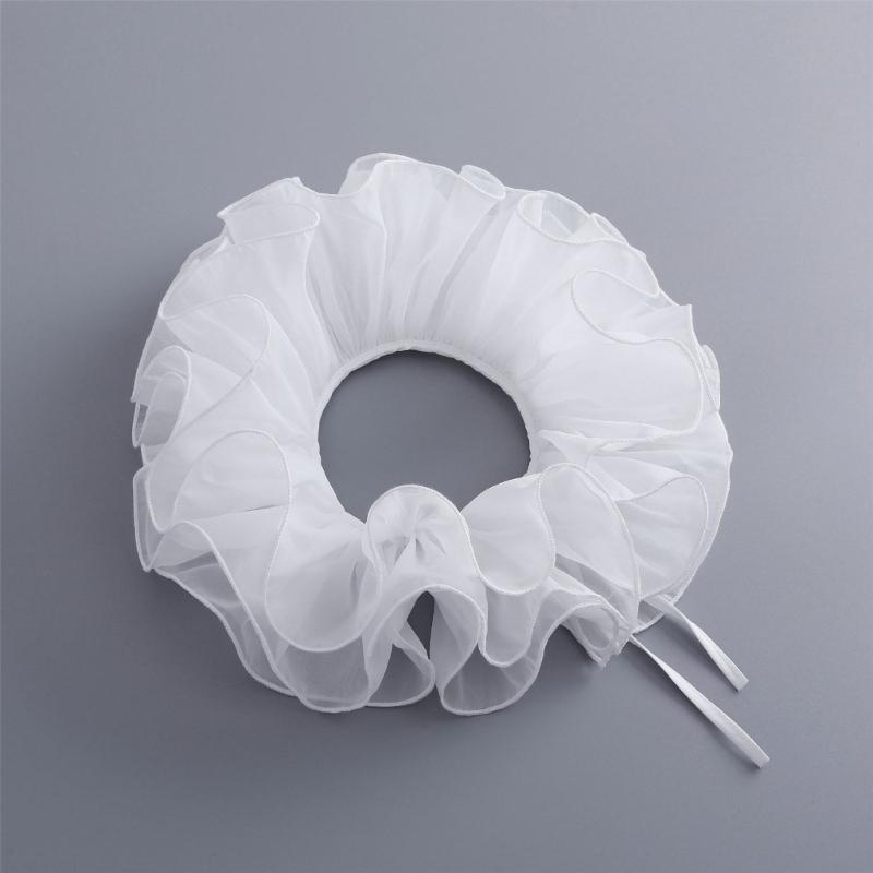 Themed Party Neck Ruff For Jester Costume Breathable Mesh Collar Neckpiece Halloween Transformation Accessory