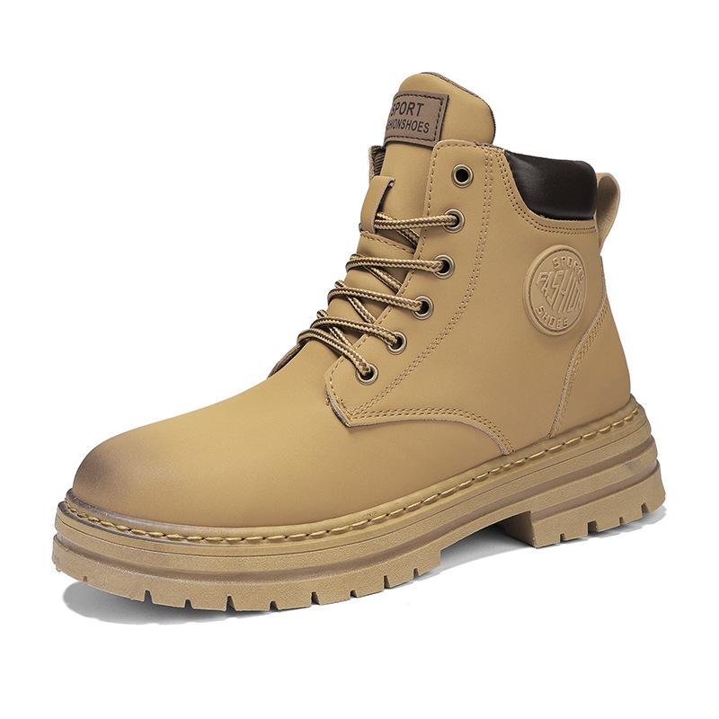 

Осенний модный тренд Ботинки Мартин пара ретро шнуровка уличные рабочие ботинки платформа повседневные высокие локомотивные ботинки 44