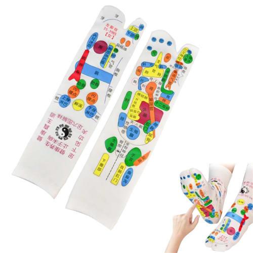 

Illustrated Acupoint Socks & Gloves, Meridian Discharge, Foot Reflexology, Healthcare Massage Tool