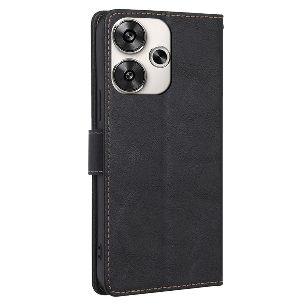For Xiaomi Redmi Turbo 3 5G/Poco F6 5G Case RFID Blocking Leather Flip Phone Cover Magnetic Clasp